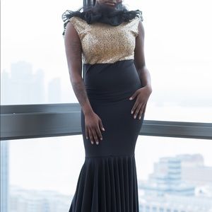 Backless mermaid gown